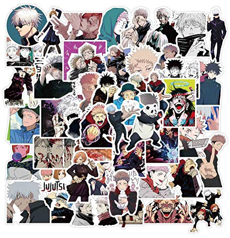 ALTcompluser 50 Stück Jujutsu Kaisen Aufkleber, Japan Anime Ryomensukuna Aufkleber DIY Dekoration Laptop Snowboard Telefon Wasserflasche Gepäck für Erwachsene Mädchen Jungen (Multi-9)