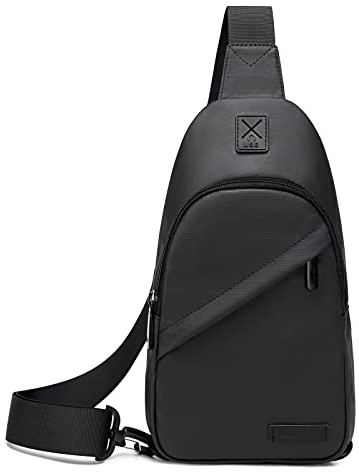 UBORSE Brusttasche Herren Sporttasche Wasserdicht Lässig mit Kopfhörer Loch Sling Tasche Modisch Schultertasche Crossbody Tasche Umhängetasche Multipurpose Tagepack für Pendeln Wandern Reise (Type-5)