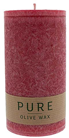 Wenzel Olive Wax Kerze, Karminrot, 130x70