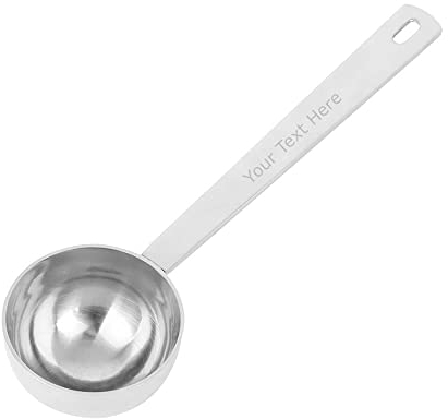 Muka Personalized Coffee Scoop, Customized Stainless Steel 1 Table Spoon 2 Tablespoon-Silver-15ML