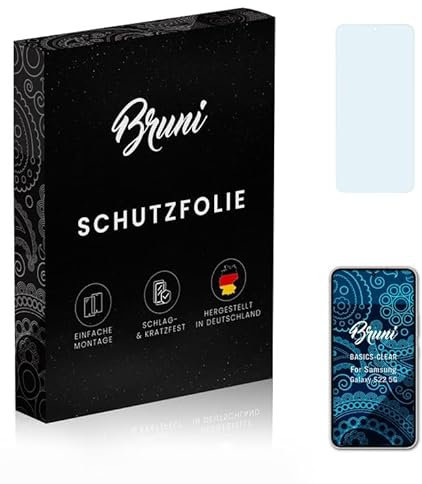Bruni Schutzfolie kompatibel mit Samsung Galaxy S22 5G Folie, glasklare Displayschutzfolie (2X)