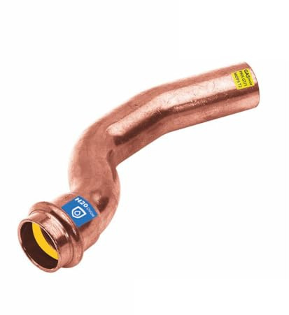 Sanpro Pressfitting Kupfer Bogen Sprungbogen innen - außen, Größe V 12 (Kupfer Gas Wasser Trinkwasser Heizung Sanitär Fittings Fitting Kupferleitung)
