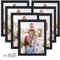 Giftgarden 7 Stück Bilderrahmen Set 20x25 cm für 25x20 Fotos und Bilder, Schwarz Fotorahmen Collage, Wand- oder Tischaufsteller - Geschenk Freund