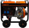 T-Mech Generatore Portatile 6CV Monofase 5in1 Display Digitale 12.5Lt Diesel 2KW Fino a 35 ore di autonomia con metà Pieno 4 ruote facile da trasportare ottimo per Garage Officina Cantiere Campeggio