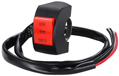 Greluma Manubrio moto da 22 mm (7/8), interruttore faro faro interruttore, interruttore accensione/spegnimento fendinebbia universale, interruttore di montaggio manubrio a 3 fili