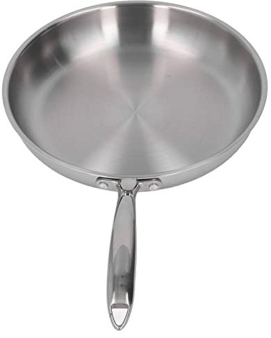 TOPINCN Stainless Steel Frying Pan - Thickened 3 Layers Skillet for Omelette Cooking (30cm)