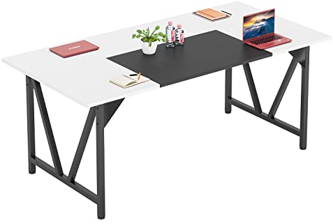 LITTLE TREE Konferenztisch, 1,8 m, Weiß/Schwarz