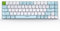 Qisan Mechanical Wireless Keyboard Gaming Keyboard Brown Switch Mini Design (60%) 68 Tasten US-Layout-Blau und Weiß