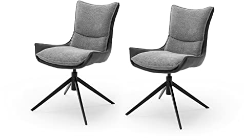 Robas Lund KITAMI Esszimmerstühle Set, anthrazit, 57x89x66