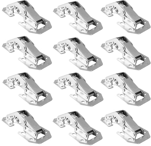 Molyorch 12 Pièces Mini Charnière Invisible, Charniere Porte Placard avec Amortisseur, Charnière Invisible, Charnières Portes Cuisine, pour Armoire, Casiers, Armoires Bureau