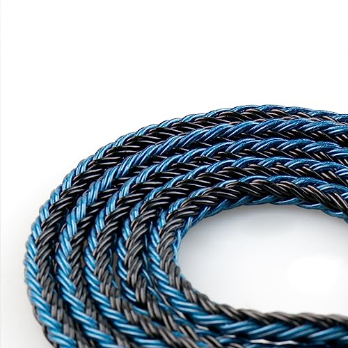 KBEAR ST16 MMCX Upgrade Earphones Cable 16 Cores 5N Pin IEM Cable 2-METER-Long for Shure SE535, SE315, SE215, SE425, SE846, UE900(3.5mm MMCX-2 meters, Black&Blue)