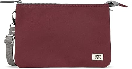 ROKA London Carnaby Crossbody XL Recylced Canvas (Zinfandel)