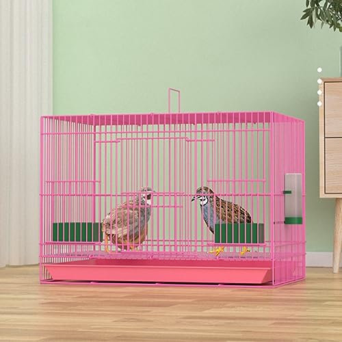 Zusammenklappbarer Kaninchenkäfig Hühnerstall Faltbar Häschenstall Indoor Mit Bodenschale Kleintierkäfig Kaninchen Laufstall Visualisierung Für Kleintiere Hasen Hühner, Enten Usw ( Color : Pink , Size