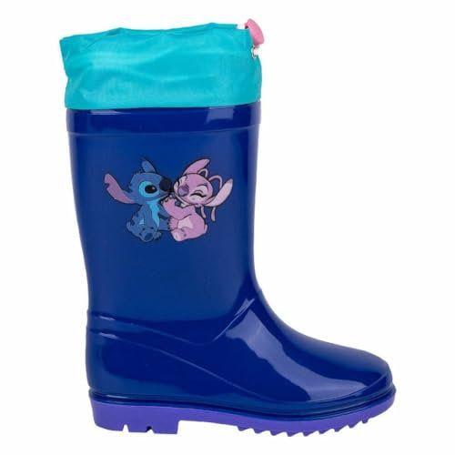 STITCH Stivali da Acqua per Bambini Blu, Taglia Calzature 27