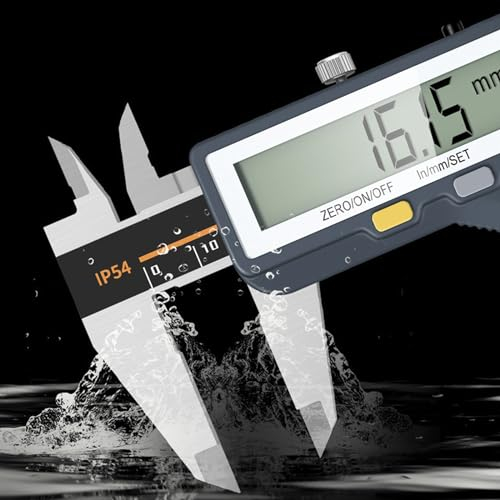 PJDDP Pied à Coulisse Digital 150mm avec Bluetooth, Pied à Coulisse Numérique Etanche en Acier Inoxydable, Digital Outil Micromètre Vernier pour Mesures Externes, Profondeur et Pas,Internes