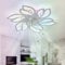 Dfiacn RGB Deckenventilator Mit Beleuchtung Dimmbar Reversibel Speicherfunktion Lampe Mit Ventilator Und Fernbedienung APP 6-Gang Schlafzimmer Leise Ventilator Lampe Timing Φ 65cm