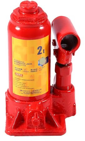 2T Hydraulic Jack Miniature Bottle Jack Car Lift Vehicle Repair Tool Whole Body Casting, Thickened Steel Plate