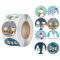 Rolle mit 500 Stück, Geschenkpaket, Wasserflasche, Buchkalender, Zubehör, Dankeschön, 5,1 cm für kleine