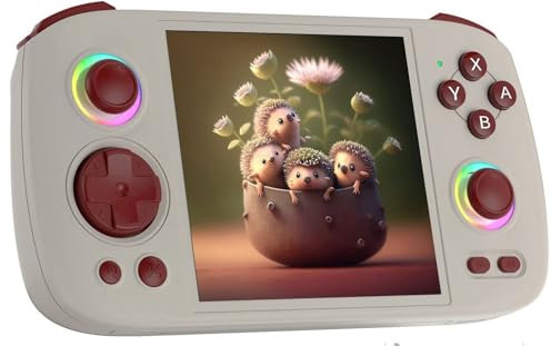 RG Cube Retro Handheld Game Console, Android 13 System Unisoc T820 Processor 3.95 Inch IPS Screen NO Game Card (Gray)