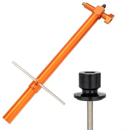 Bike Lever Alignment Tool Dual Control Levers Adjuster Handlebar Symmetry Height Horizontal Adjustment Aluminum Alloy for Road Bikes Bicycle Repair Shops(Orange)