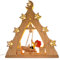 weigla - LED Lichterspitze original Erzgebirge I Motiv Pumuckl in Schiffschaukel I Lichterbogen Weihnachten I 7 Lampenkerzen + 1 Ersatzlampe I 7 x 34 V, 0,2 W, E10 I Weihnachtsdeko innen I aus Holz