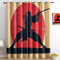 Vorhänge Einfacher Japanischer Ninja Ösen Gardinen mit Blickdichte Thermo Weich Vorhang Kälteschutz Blackout, Vorhänge Gelb Rot Kinderzimmer Schlafzimmer, H140 x B90 cm (2er Pack)