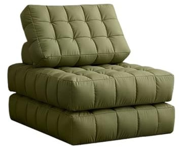 Floor Guest Sofa Bed Fold Out Sleeper Chaiselongue Gepolstertes Klappsofa (Grün, Einheitsgröße)