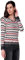 Koroshi Jersey de Manga Larga Tricot con Cuello Pico para Mujer, de Color Multicolor, Talla XS