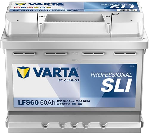 VARTA Professional Starter (LFS60) 12V 60Ah 540A - Nassbatterie für kleinere Schiffe & Boote - Resistente Starterbatterie für herausragende Leistung - Wartungsfreie Bleisäurebatterie