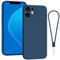 Andwing For iPhone 12 Case Silicone Case, Phone Case Slim Protective Shockproof Cover Scratch-Resistant Microfiber Lining Phone Case for iPhone 12, 6.1 RoyalBlue