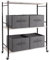 Domínio Metálico Premium Estantería de 3 estantes con ruedas – Estantería de metal resistente – Organizador ajustable para el hogar – Diseño versátil para salón y cocina