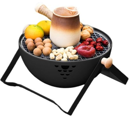 Parrilla de carbón para barbacoa,Parrilla de carbón portátil - Parrilla plegable para | Horno de barbacoa para, estufa de barbacoa para cocinar en casa, al aire libre, rueda