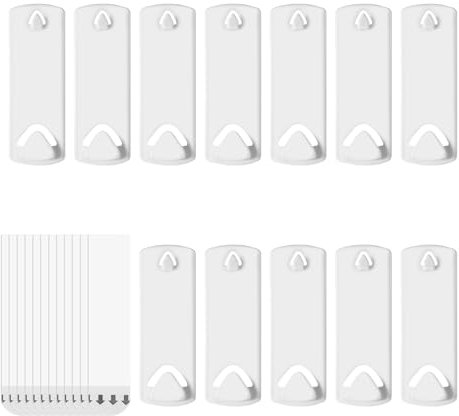 12 Pcs Picture Hangers for Sawtooth and Wire Frame, Sawtooth Picture Hangers and Wire Back 12 Large Removable Adhesive Strips Damage Free Hooks Nail Invisible Heavy Duty Hooks