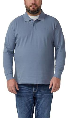 s.Oliver Langarm-Poloshirt aus Baumwoll-Piqué mit Bündchen
