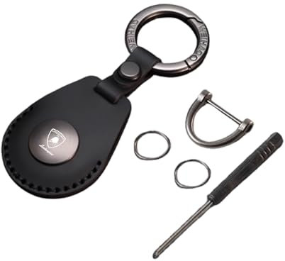 HUANGLDGS Porte Clef Voiture pour Lamborghini Aventador LP 700-4 Coupe 2011-2017, Porte-clés, Porte Clé Personnalisé, Porte-clés en Cuir, Accessoire Voiture,Black
