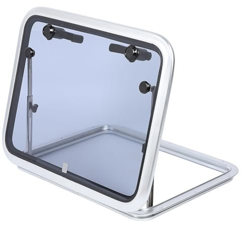XTevu Deck Hatch, 21x27inch Square Porthole Push Out Ventilation Cover, Aluminum Alloy Marine Hatch for Boat Yacht Ship RV