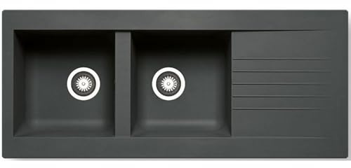 Luquicina LD2BL Fregadero Negro 2 Senos con Escurridor Composite BIO