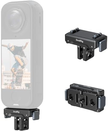 SMALLRIG Magnetische Schnellwechselhalterung für Insta360 X5 / X4 Air/Ace Pro 2 / Ace Pro/Ace, Adapter mit 1/4-20 Gewindebohrung, 2-Prong-Montage für Stative, Selfie-Sticks, Vlogging-Zubehör - 5814