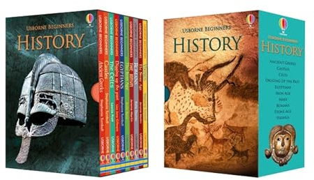 Usborne Beginners History 10 Books Collection Box Set (Stone Age, Iron Age, Egyptians, Ancient Greeks, Romans, Vikings, Castles & MORE!)
