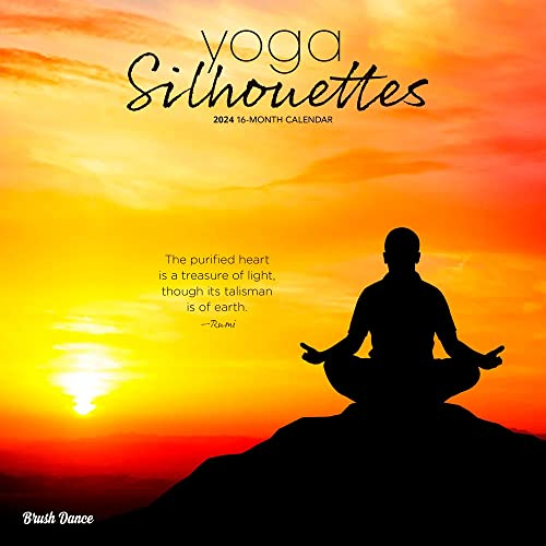 Yoga Silhouettes 2024 Square Brush Dance
