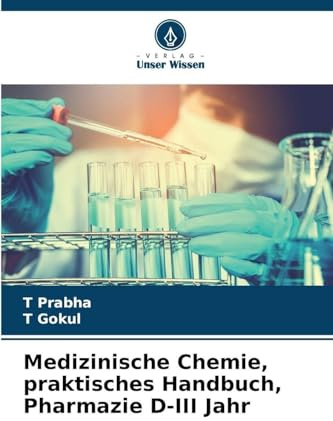 Medizinische Chemie, praktisches Handbuch, Pharmazie D-III Jahr: DE