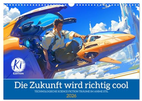 Die Zukunft wird richtig cool (Wandkalender 2026 DIN A3 quer), CALVENDO Monatskalender: Anime Abenteuer in eine wilde Science Fiction Zukunft hinein (CALVENDO Technologie)