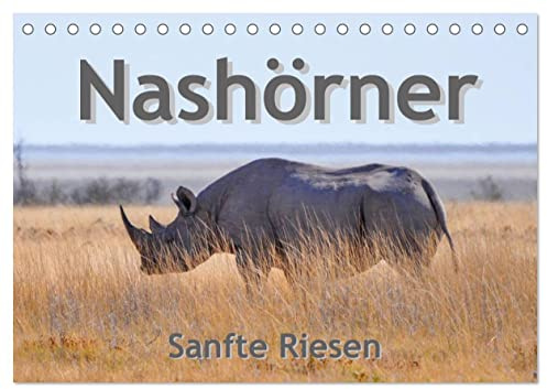Nashörner - Sanfte Riesen (Tischkalender 2026 DIN A5 quer), CALVENDO Monatskalender: Brilliante Fotos dieser faszinierenden und ruhigen Wildtiere (CALVENDO Tiere)