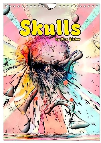 Skulls by Nico Bielow (Wall Calendar 2026 DIN A4 Portrait), CALVENDO 12 Month Wall Calendar: Magical skulls (CALVENDO Art)