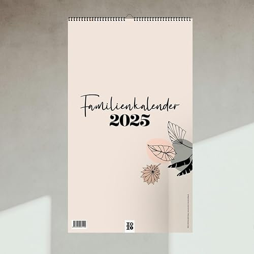 Design Familienkalender 2025 Boho / Scandi: Ein Wandschmuck für Designliebhaber: Der ästhetische und praktische Familienkalender (5 Spalten) von XOXO Arte