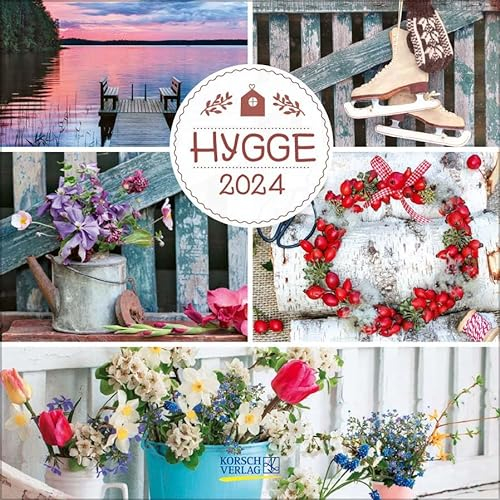 Hygge 2024: Broschürenkalender mit Ferienterminen. Für hyggelige Momente. 30 x 30 cm