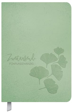 Timer Soft Touch 18 Monate jade 2025/2026: Terminplaner A5 in Lederoptik / Kalendarium von Oktober 2024 bis März 2026, Notizen und Lesezeichenband