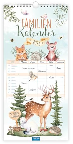 Trötsch Familienkalender Waldfreunde 2025: Wandkalender
