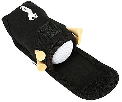 Golfballhalter Gebrauchsstoff Taille Beutel mit 2 Golfbälle+4 Tees Sport Zubehör(Schwatz)