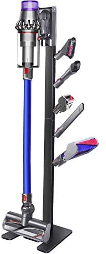 XIGOO Storage-Stand-Docking-Station-Holder for Dyson V11 V10 V8 V7 V6 Cordless Vacuum Cleaners & Accessories, Stable Metal Organizer Rack, Brushed Black